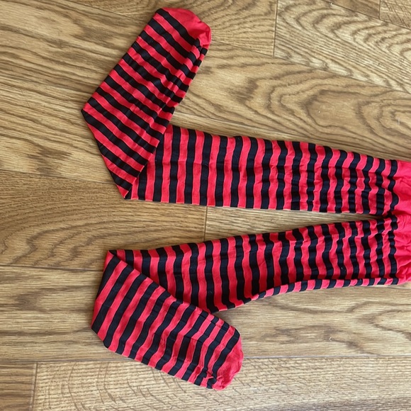 OSFM New Black & Red stripped tights. Unused - Picture 3 of 4